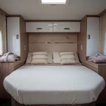 main bedroom of the camper