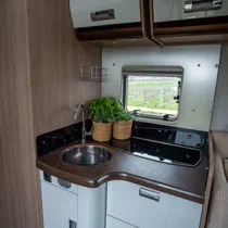 kitchen of the camper