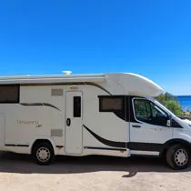 camper on the beach
