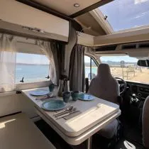 living room of the camper