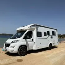 camper on the beach