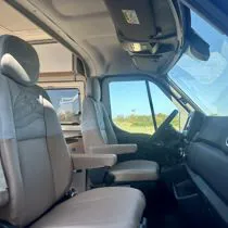 front seats of the van