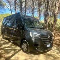 van in the woods